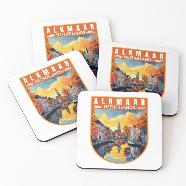 Item preview, Alkmaar in North Holland Retro Travel Art Badge designed and sold by MaateoDesign.