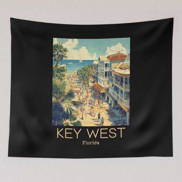 Item preview, A Vintage Travel Illustration of Key West - Florida - US  designed and sold by GoodOldVintage.