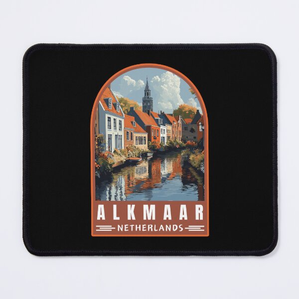 Item preview, Alkmaar in North Holland Retro Travel Art Emblem designed and sold by MaateoDesign.