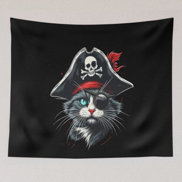 Item preview, pirate cat designed and sold by Digital Art and Funny Pets.