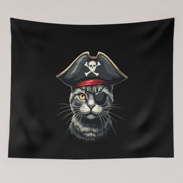 Item preview, pirate cat designed and sold by Digital Art and Funny Pets.