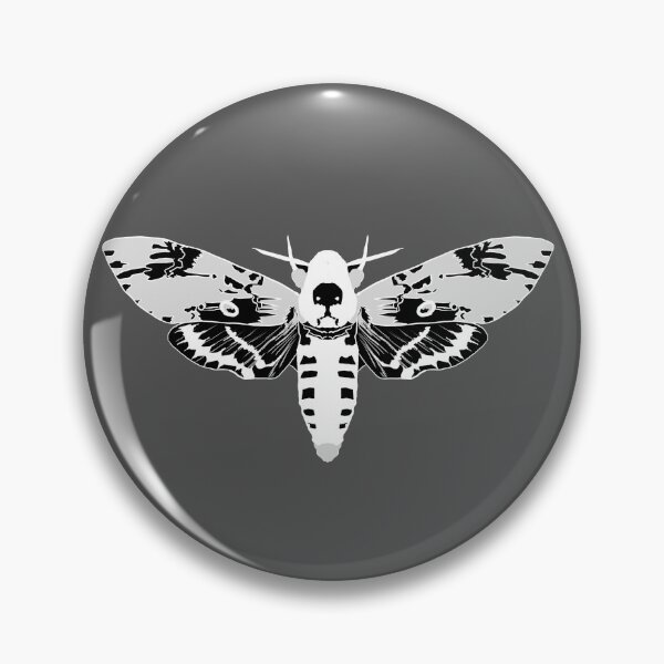 Item preview, Copy of Black and white line art death hawk moth designed and sold by Moth-Oak.