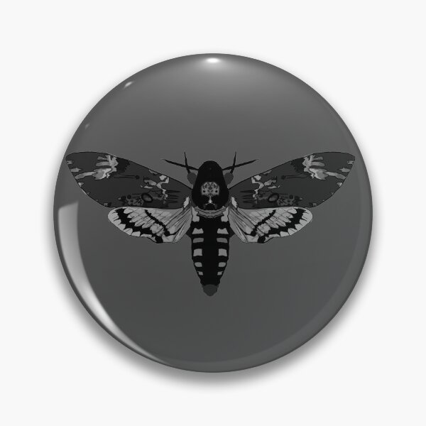 Item preview, Copy of grey line art death hawk moth designed and sold by Moth-Oak.