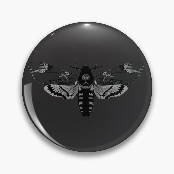 Item preview, Copy of grey scale line art death hawk moth designed and sold by Moth-Oak.