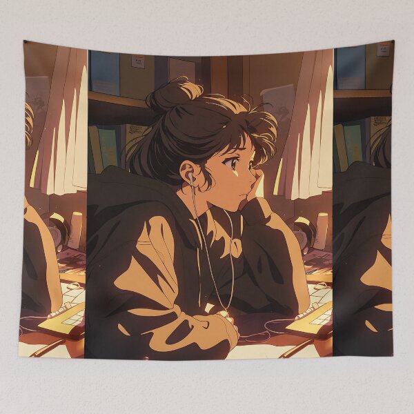 Item preview, Chill Lofi Girl Study Vibes designed and sold by bapupa.