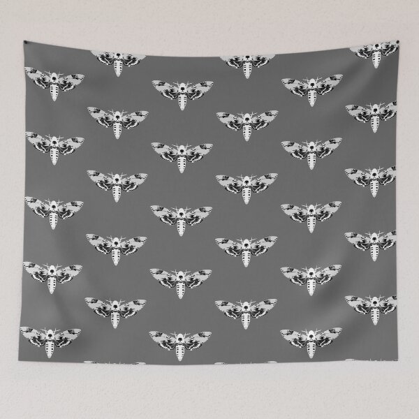 Item preview, Copy of inverted black and white death hawk moth designed and sold by Moth-Oak.