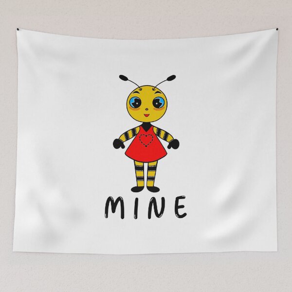 Item preview, Bee Mine Bee My Valentine Cute Bee Character designed and sold by Sartoris Art.