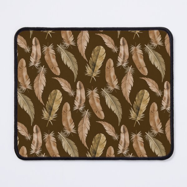 Item preview, Earthy Watercolor Feathers on Dark Brown designed and sold by Elisabeth Coelfen.