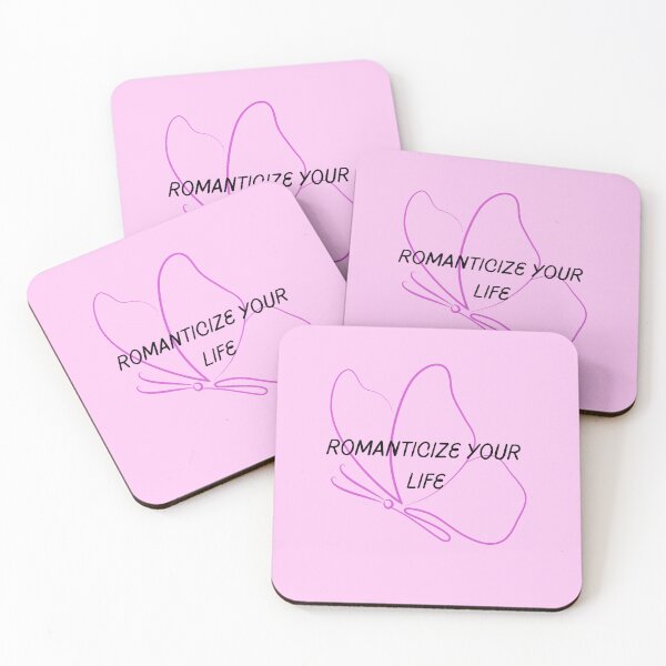 Item preview, Romanticize Your Life Aesthetic Butterfly Pink Quote Sticker designed and sold by TropicalTrails.