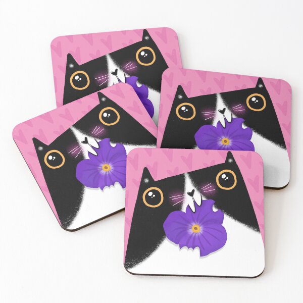 Item preview, Violets are Blue Valentine's Day Tuxedo Cat designed and sold by poket.piktures.