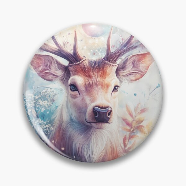 Item preview, Cosmic Stag Surrounded by Heavenly Leaves designed and sold by AshiraCreations.