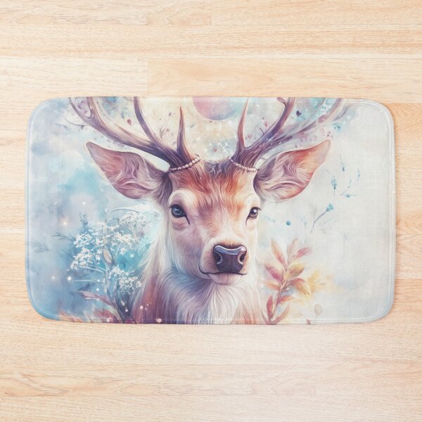 Item preview, Cosmic Stag Surrounded by Heavenly Leaves designed and sold by AshiraCreations.