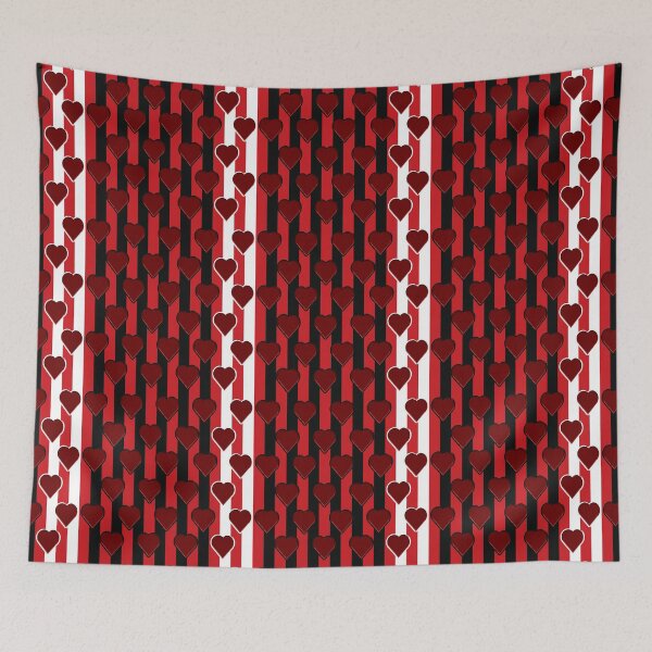Item preview, Red Valentine Heart-black-red  pattern 26 designed and sold by StudioViArt.