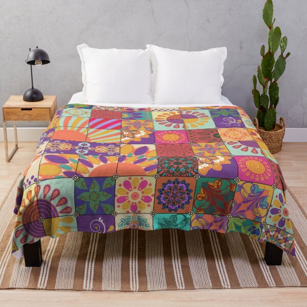 Item preview, Colorful Retro Patchwork designed and sold by J Marielle Designs.