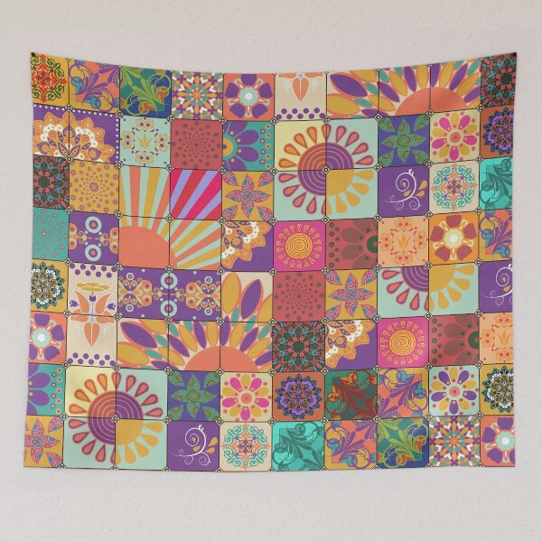 Item preview, Colorful Retro Patchwork designed and sold by J Marielle Designs.