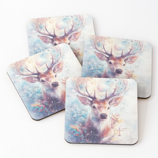 Item preview, Cosmic Stag Surrounded by Heavenly Leaves designed and sold by AshiraCreations.