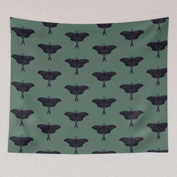 Item preview,  black Luna Moth designed and sold by Moth-Oak.