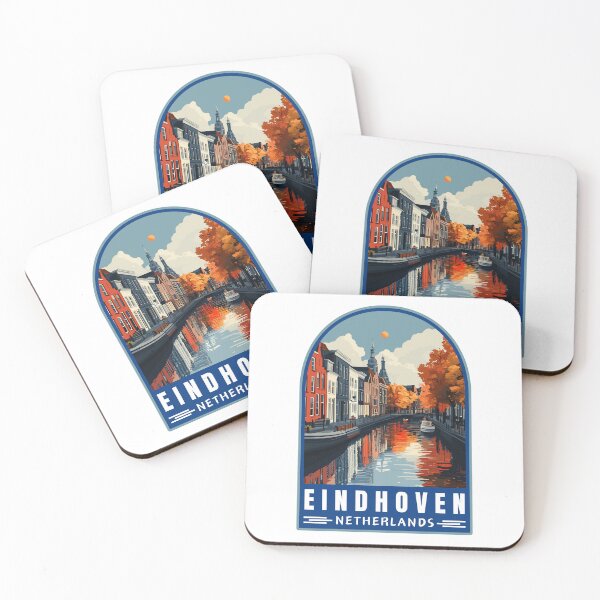 Item preview, Eindhoven in North Brabant Netherlands Vintage Travel Art Landscape designed and sold by MaateoDesign.