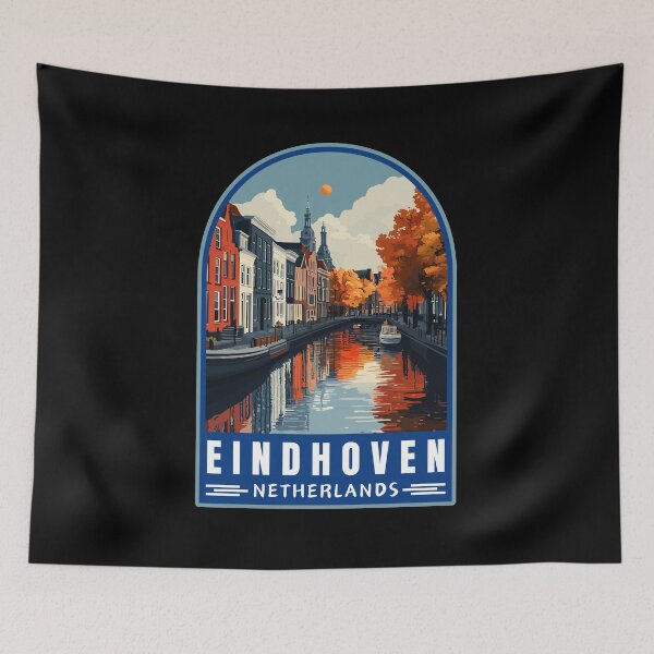 Item preview, Eindhoven in North Brabant Netherlands Vintage Travel Art Landscape designed and sold by MaateoDesign.