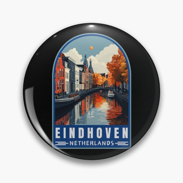 Item preview, Eindhoven in North Brabant Netherlands Vintage Travel Art Landscape designed and sold by MaateoDesign.