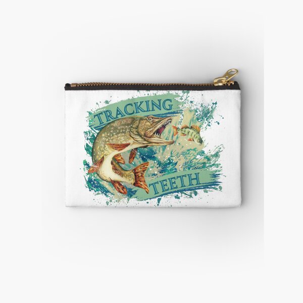 Item preview, Ilustración de pesca de muskellunge con dientes de seguimiento designed and sold by BLTeesNmore.