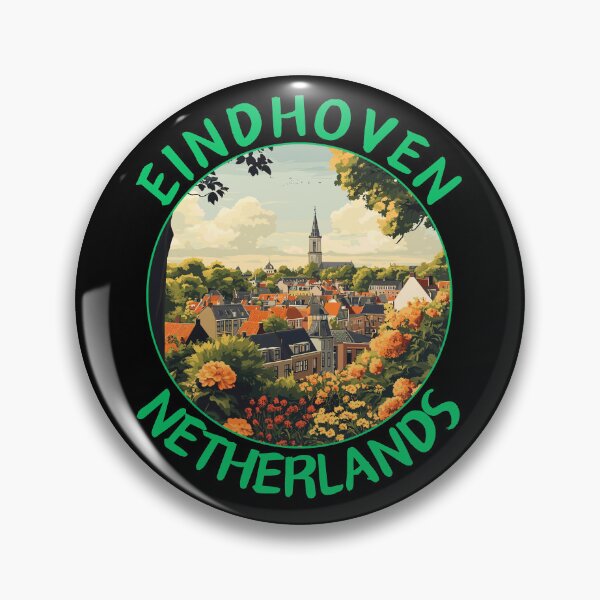Item preview, Eindhoven in North Brabant Netherlands Retro Vintage Art Emblem designed and sold by MaateoDesign.