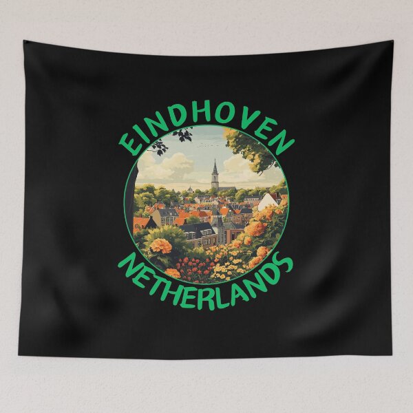 Item preview, Eindhoven in North Brabant Netherlands Retro Vintage Art Emblem designed and sold by MaateoDesign.