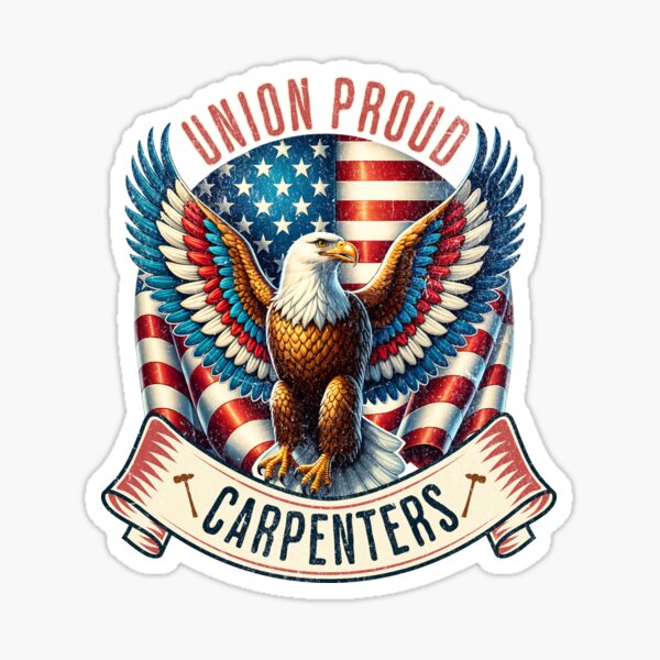 Item preview, Union Proud Carpenters | Union | Trades  designed and sold by Wavecrest Wearables.