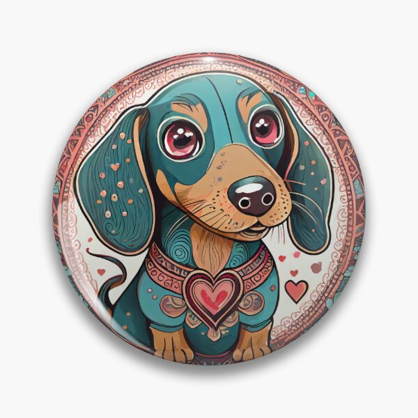 Item preview, Valentine's Day Dachshund 5 designed and sold by Mandalahijo.