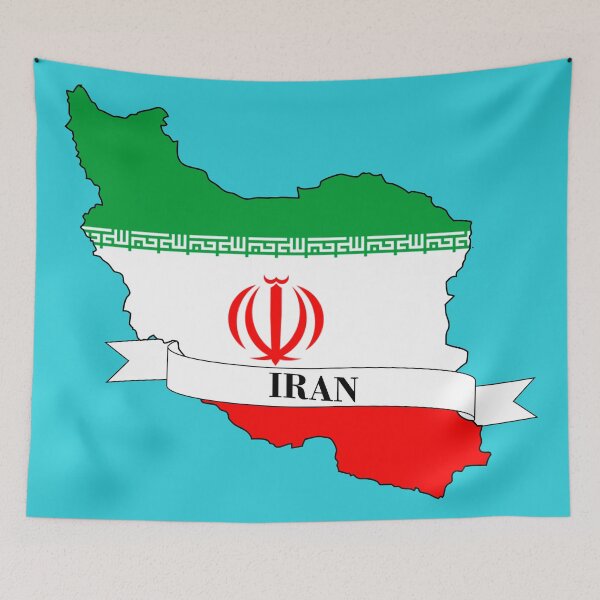 Item preview, Iran flag map designed and sold by visual adventures.