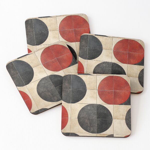 Item preview, Abstract Geometric Tile Pattern in Red and Black designed and sold by RGShirtWorks.