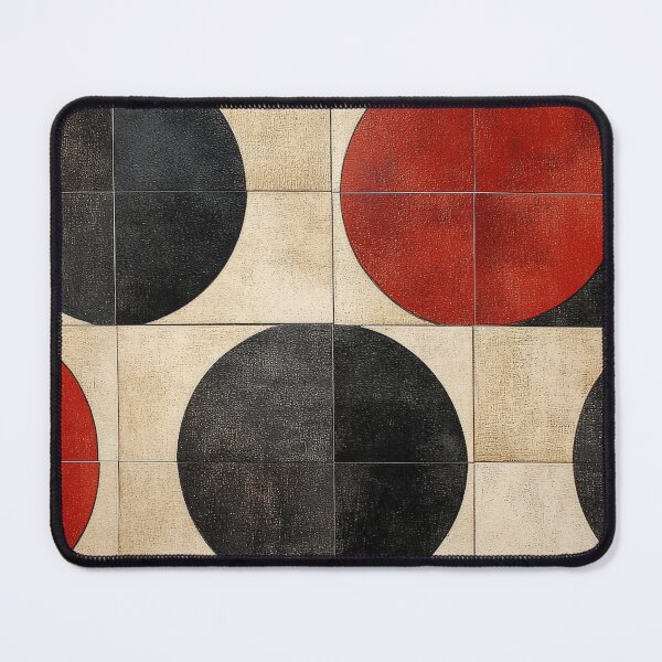 Item preview, Abstract Geometric Tile Pattern in Red and Black designed and sold by RGShirtWorks.