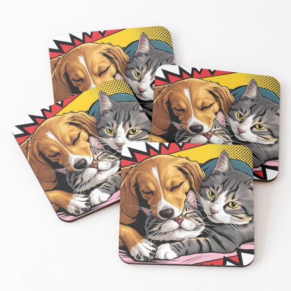 Item preview, Pawsome Pals – Cozy Cat and Dog Cuddles designed and sold by FurRealArt.