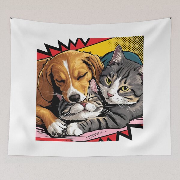 Item preview, Pawsome Pals – Cozy Cat and Dog Cuddles designed and sold by FurRealArt.