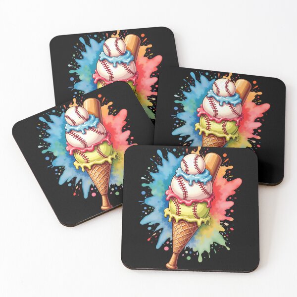 Artikelvorschau, Baseball Ice Cream Bunt – Jugenddesign für Jungs entworfen und verkauft von MarcinTShop.