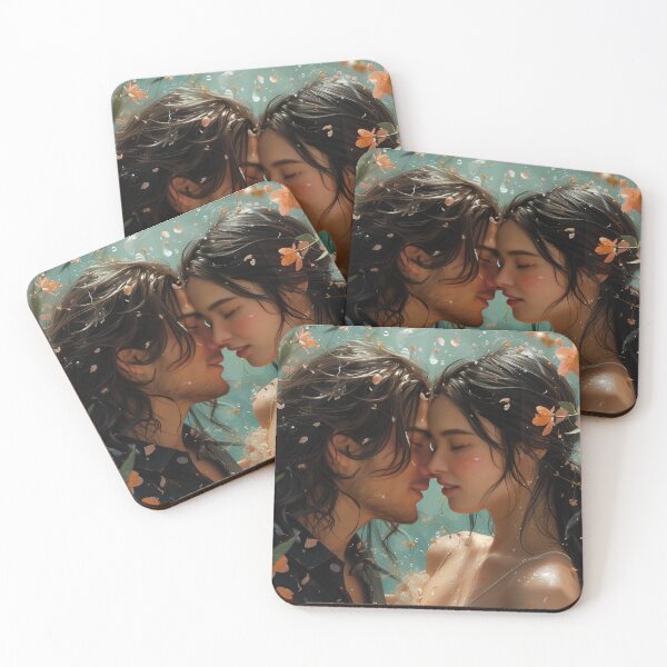 Item preview, Ethereal Lovers: A Passionate Embrace in Nature designed and sold by ArtVibeCo.