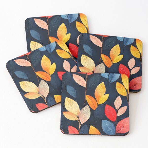 Item preview, Vibrant Autumn Leaves Seamless Pattern: Dark Background designed and sold by RGShirtWorks.