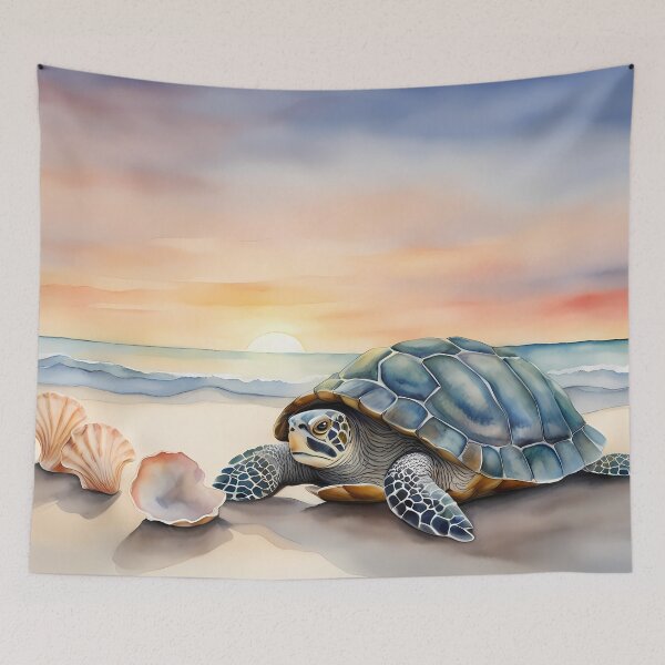 Item preview, Turtle Curious about Seashells designed and sold by CalmnessbyChoice.