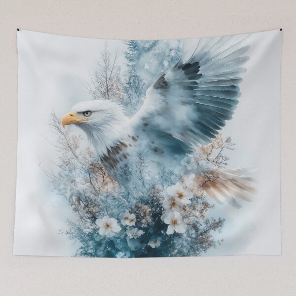 Item preview, Ethereal Eagle in a Dreamy Forest designed and sold by AshiraCreations.