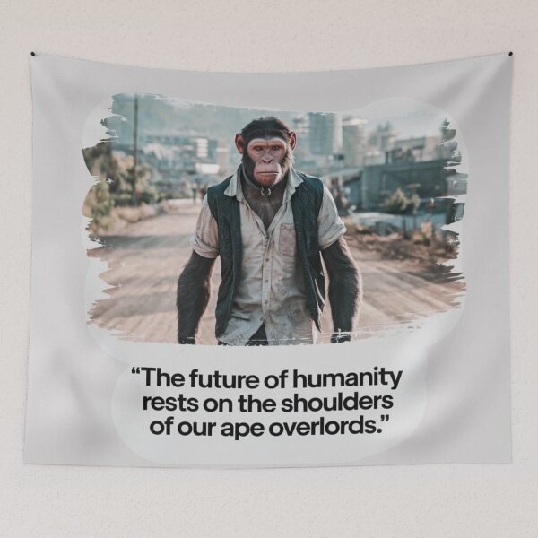 Item preview, Kingdom of the planet of the apes - The future of humanity rests on the shoulders of our ape overlords. designed and sold by 123ks.