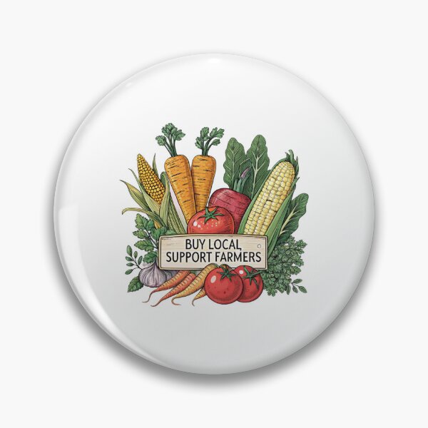 Item preview, Buy Local, Support Farmers designed and sold by SignumShop.