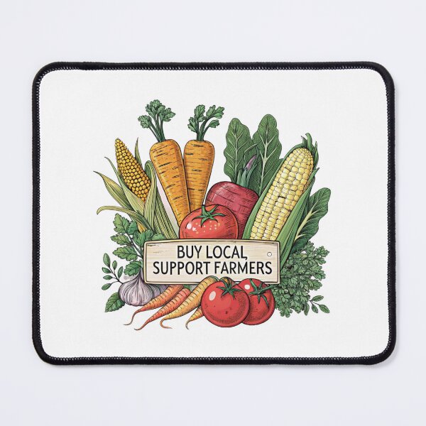 Item preview, Buy Local, Support Farmers designed and sold by SignumShop.