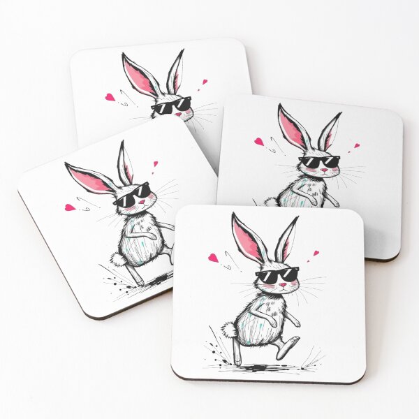 Item preview, Cool Bunny with Sunglasses – Fun and Playful Rabbit Art designed and sold by SparkyBamBam.