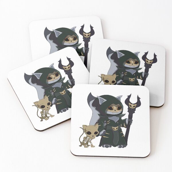 Item preview, Cute Gray Necromancer Warlock Cartoon Cat designed and sold by DrisT-Graphics.