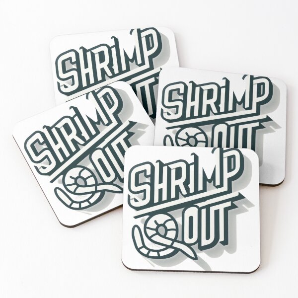 Item preview, Minimalist Shrimp Out Typography designed and sold by Martial-Art-23.
