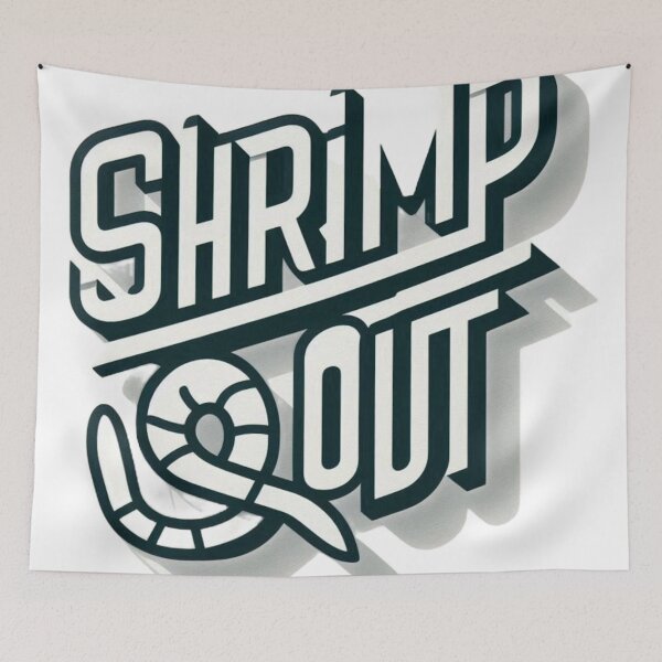 Item preview, Minimalist Shrimp Out Typography designed and sold by Martial-Art-23.