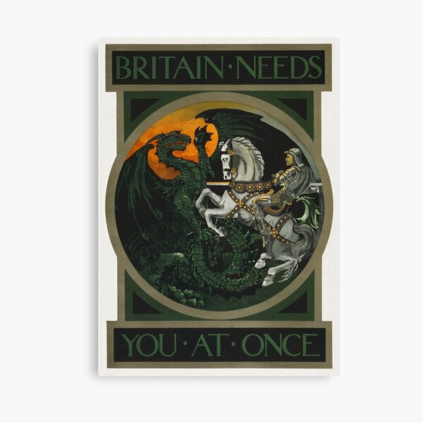 Item preview,  Britain needs you at once  poster by Parliamentary Recruiting Committee designed and sold by TeeARTHY.