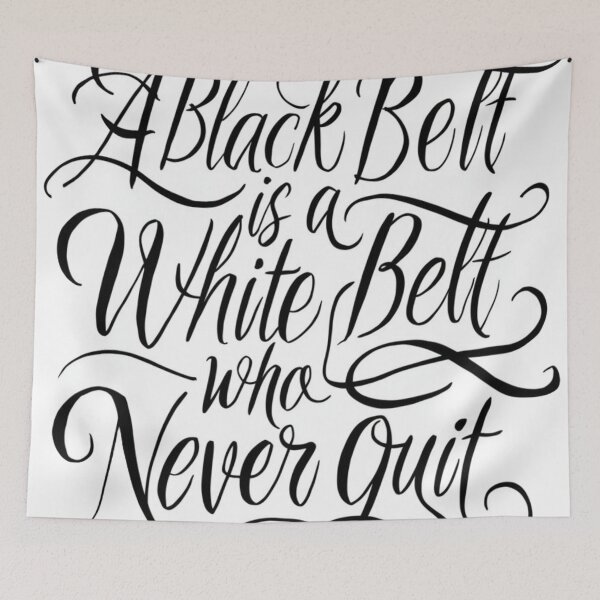 Item preview, Calligraphy Jiu-Jitsu Belt Motivation Typography designed and sold by Martial-Art-23.