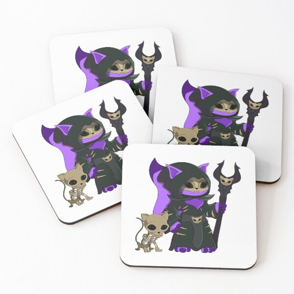 Item preview, Cute Purple Necromancer Warlock Cartoon Cat designed and sold by DrisT-Graphics.