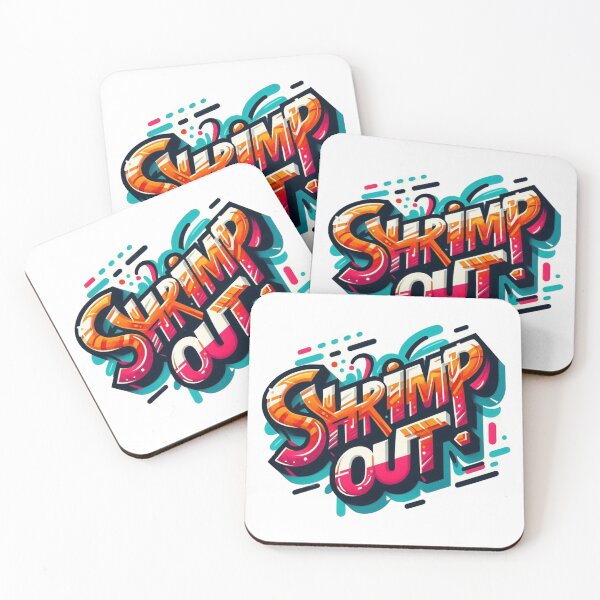 Item preview, Graffiti Shrimp Out Typography designed and sold by Martial-Art-23.